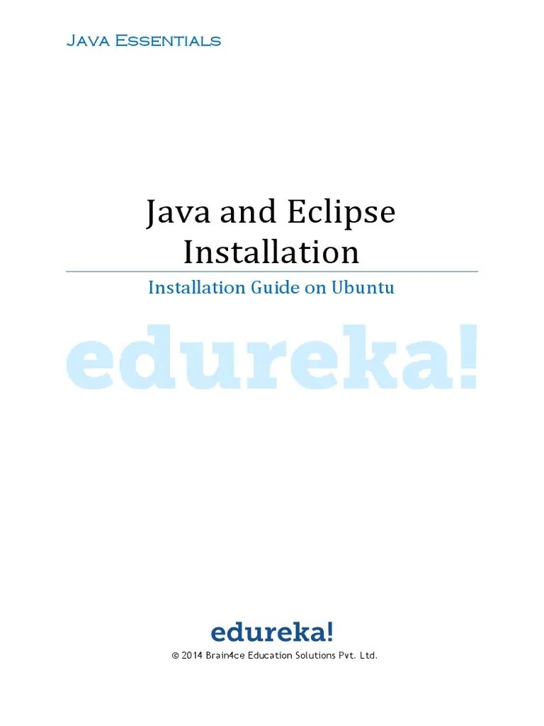 Java And Eclipse Installation Guides | PDF