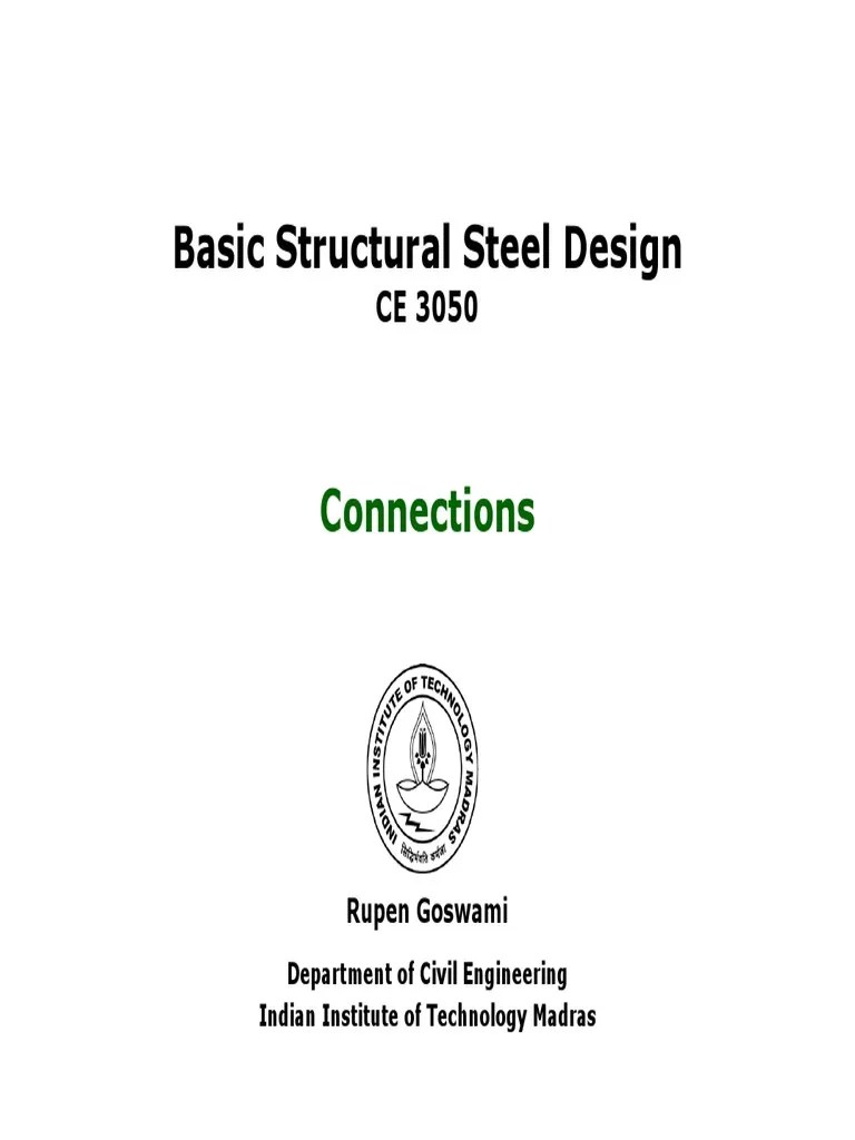 Design Of Steel Connections | PDF | Strength Of Materials | Structural Engineering