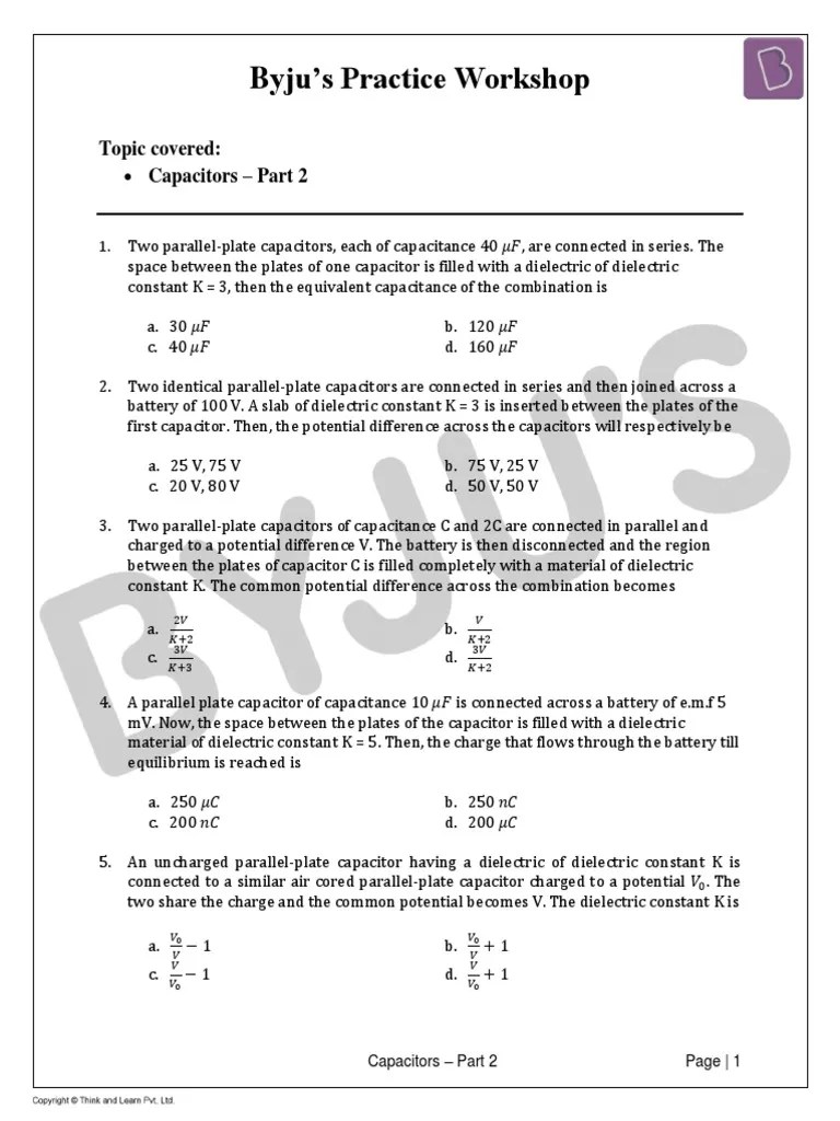 Capacitors Part 2 | PDF | Dielectric | Capacitor