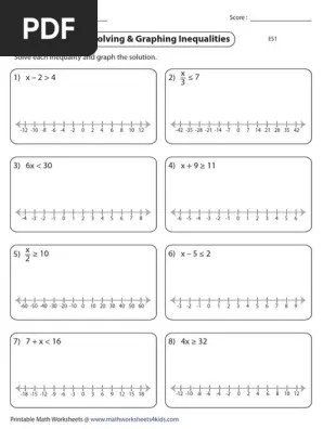 Solve each inequality and graph the solution. One Step Inequalities Pdf Theoretical Computer Science Graph Theory