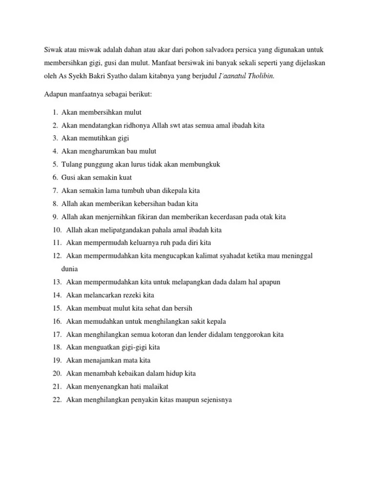 Manfaat Bersiwak | PDF