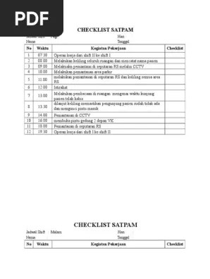 Clarke (1997) menyebutkan bahwa contoh pencegahan kejahatan. Checklist Satpam Pdf