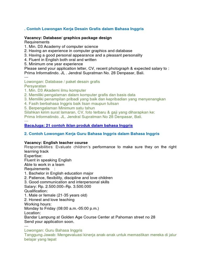 Lowongan Kerja Paruh Waktu Di Bandar Lampung