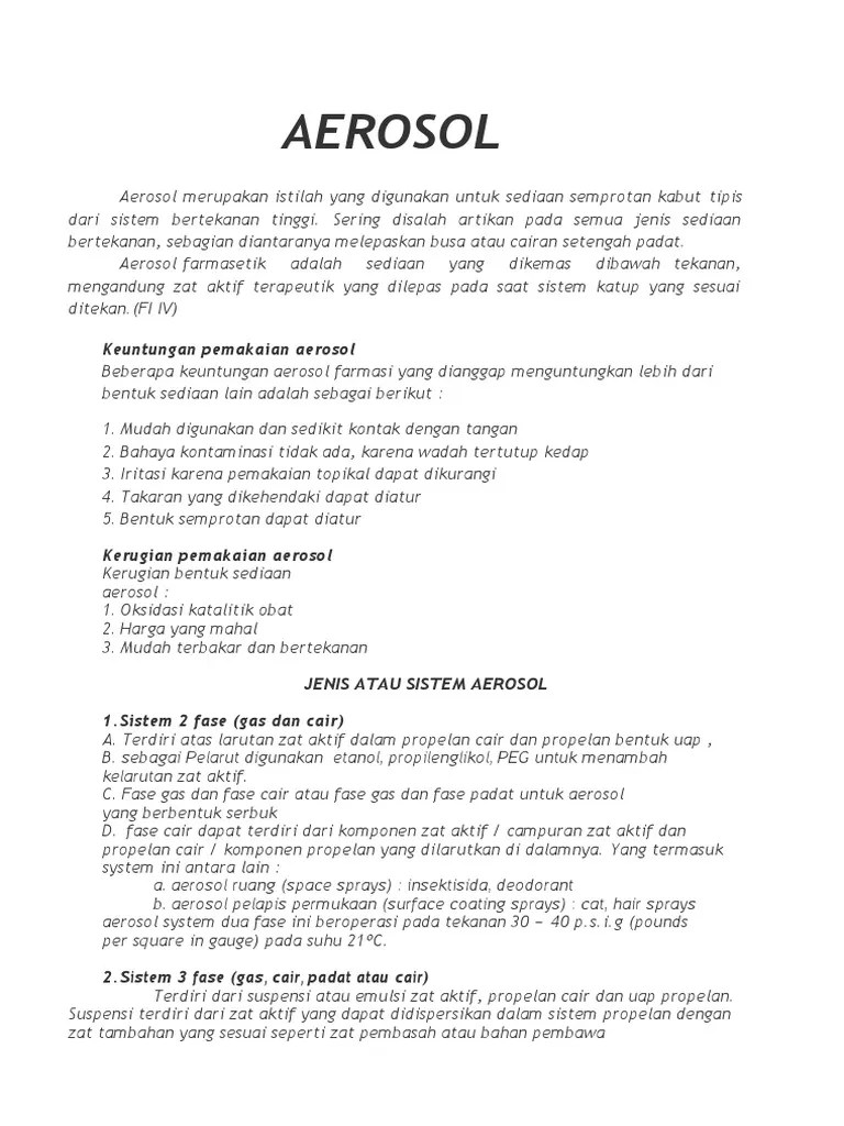 Aerosol Dikonversi | PDF