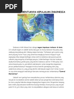 Proses Terbentuknya Kepulauan Indonesia | PDF