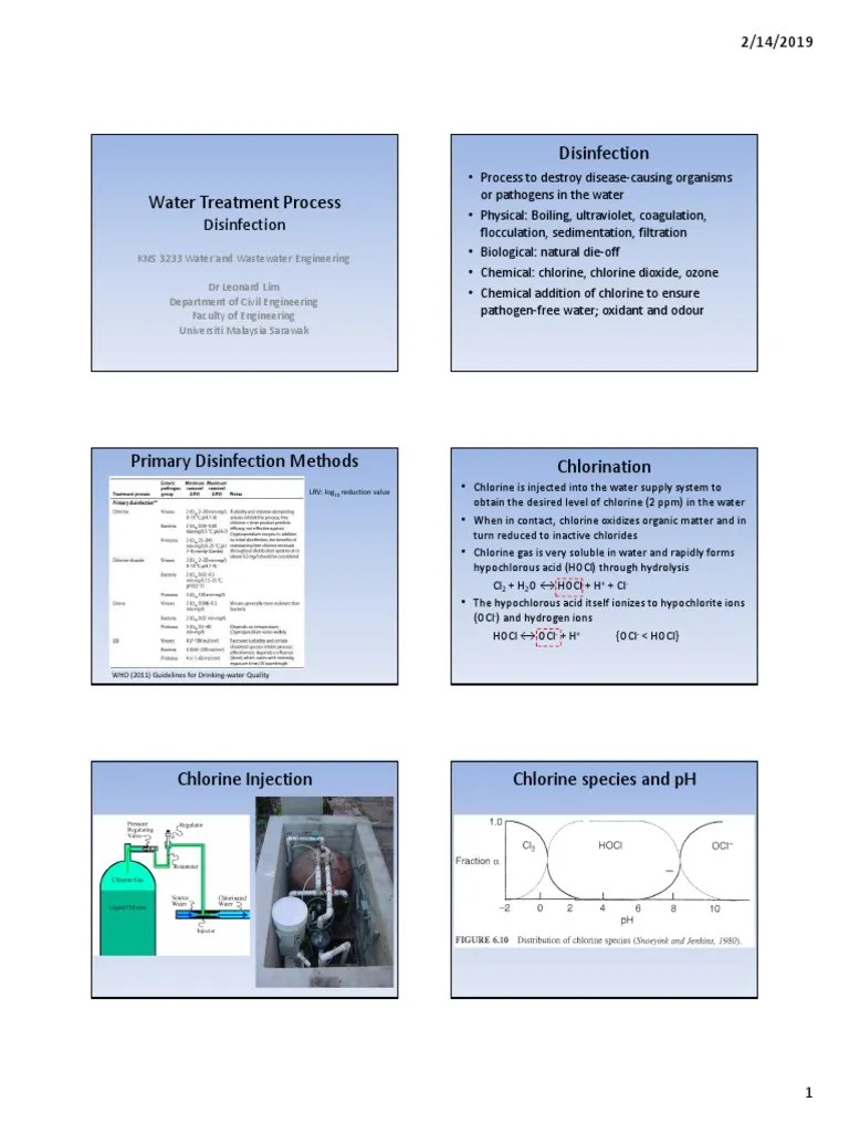 Water Treatment Process Disinfection PDF | PDF | Chlorine | Water Purification