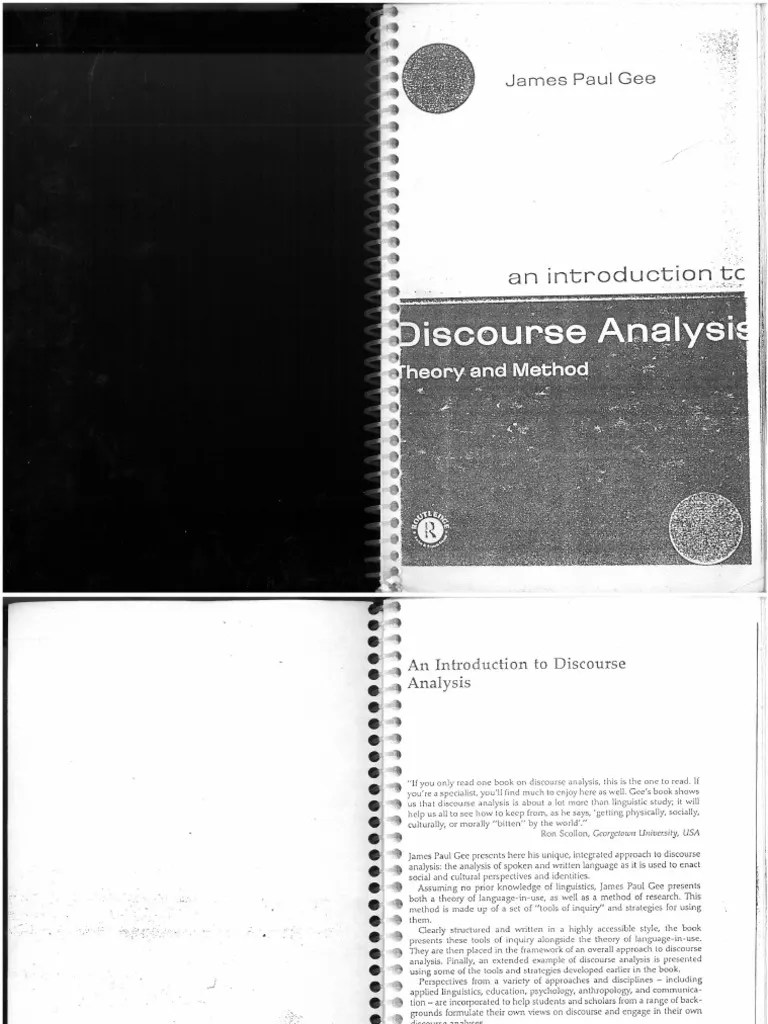 James Paul Gee Discourse Analysis | PDF