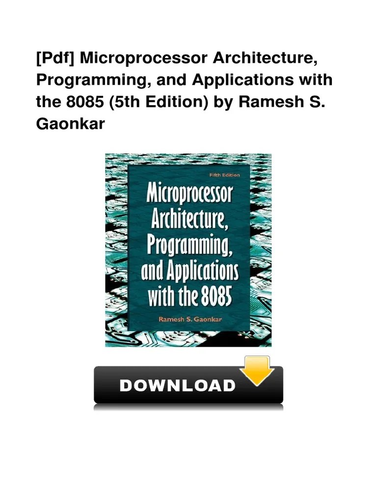 (PDF) Microprocessor Architecture, Programming, And Applications With ...