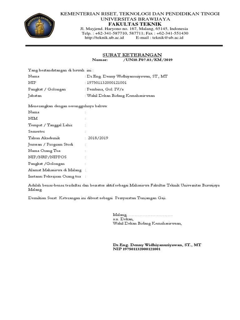 Form surat pernyataan masih kuliah (download). Surat Pernyataan Masih Kuliah 1 Pdf