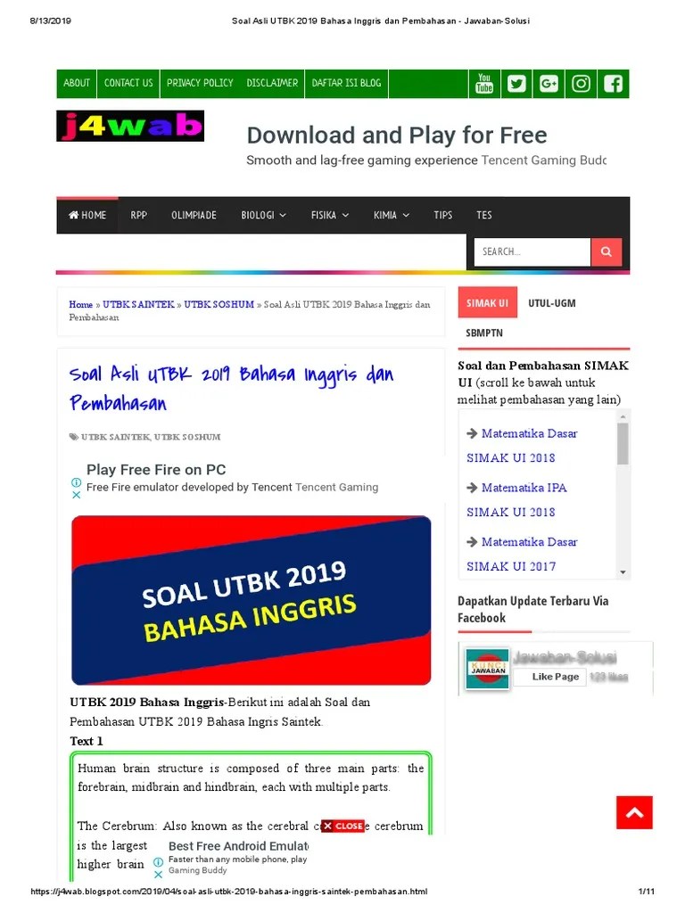 1812021 download soal dan pembahasan bahasa inggris utbk 2019 pdf doc. Soal Asli Utbk 2019 Bahasa Inggris Dan Pembahasan Jawaban Solusi Lava Magma