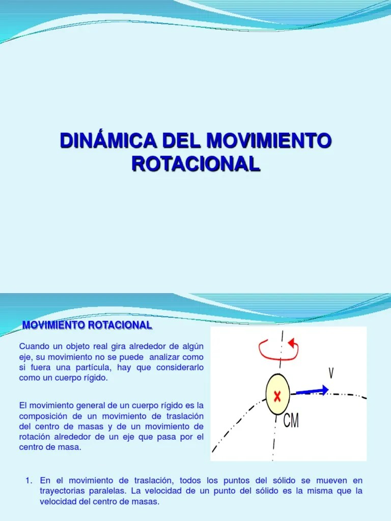Dinamica Rotacional PDF | PDF | Rotación | Dinámica (Mecánica)