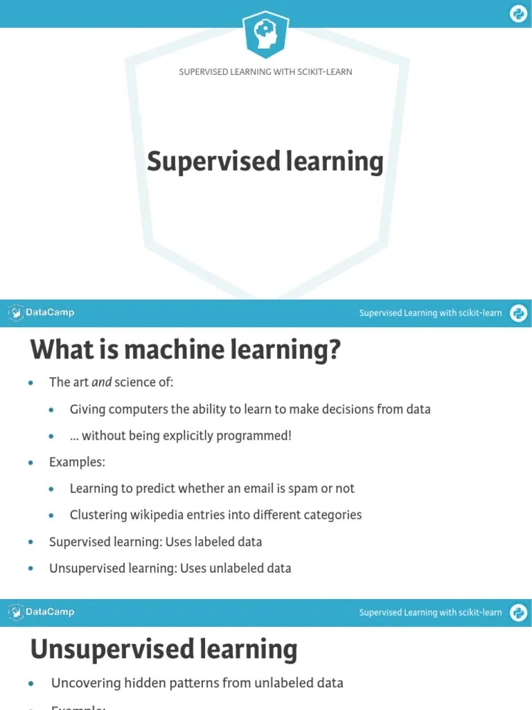 Ch1 - Slides - Supervised Learning | PDF | Statistical Classification ...
