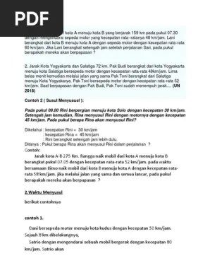 Contoh Soal: Soal Matematika Tentang Waktu Menyusul