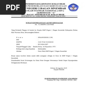 Surat Keterangan | PDF