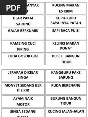 Permainan Tebak Gerakan | PDF