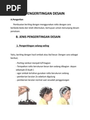 Kerontokan rambut yang bersifat sementara (effluvium telogen) 2. Pengeritingan Desain Pdf
