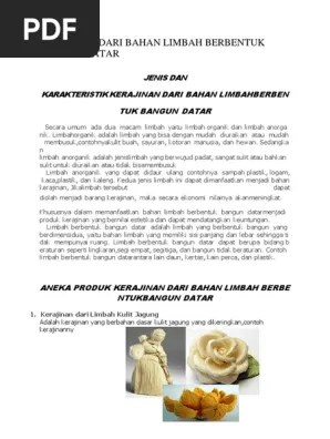 Maybe you would like to learn more about one of these? Kerajinan Dari Bahan Limbah Berbentuk Bangun Datar Manikkeka Pdf