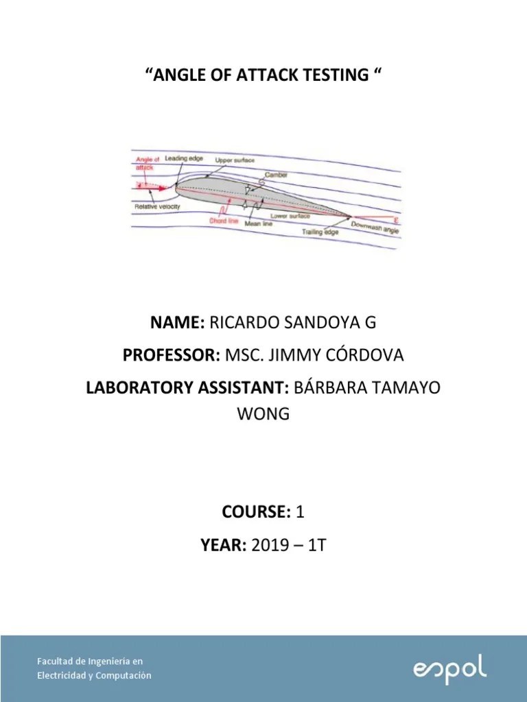 Angle Of Attack Testing | Download Free PDF | Lift (Force) | Airfoil