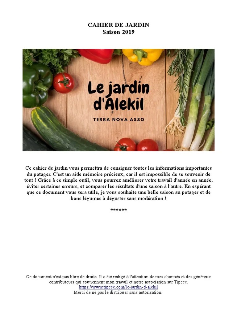 Cahier De Preparation De Classe Jardin De Vicky