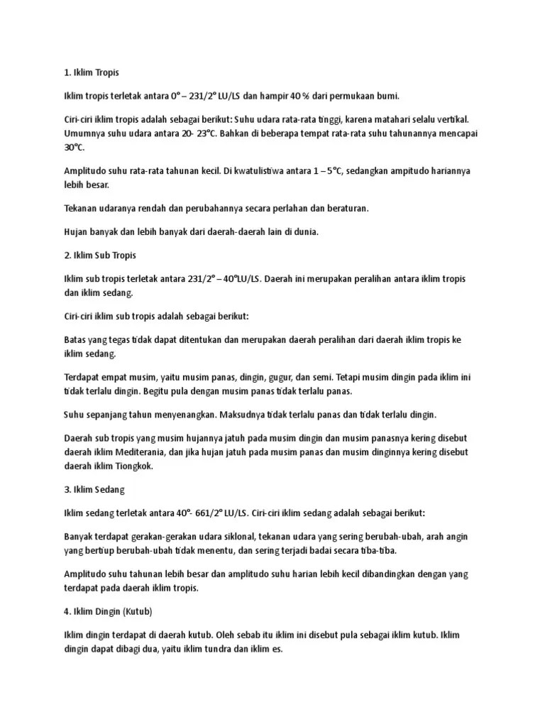 Iklim Di Dunia | PDF