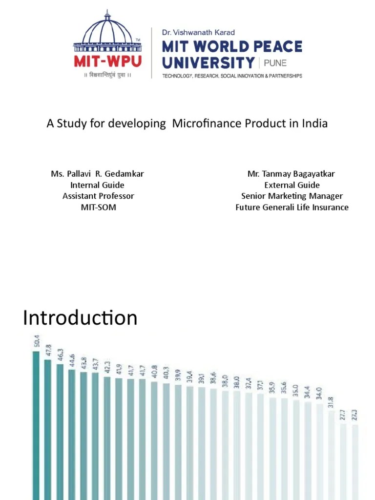 SIP Presentation On MSME | PDF | Microfinance | Financial Inclusion
