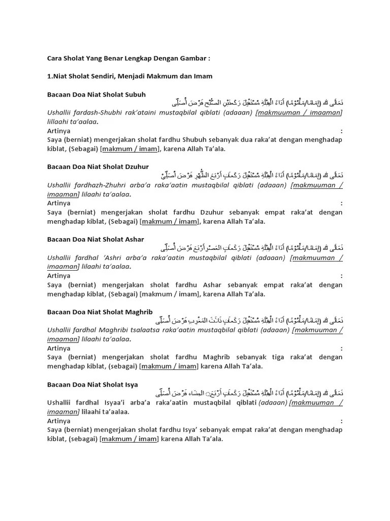 Niat Shalat Isya Menjadi Makmum