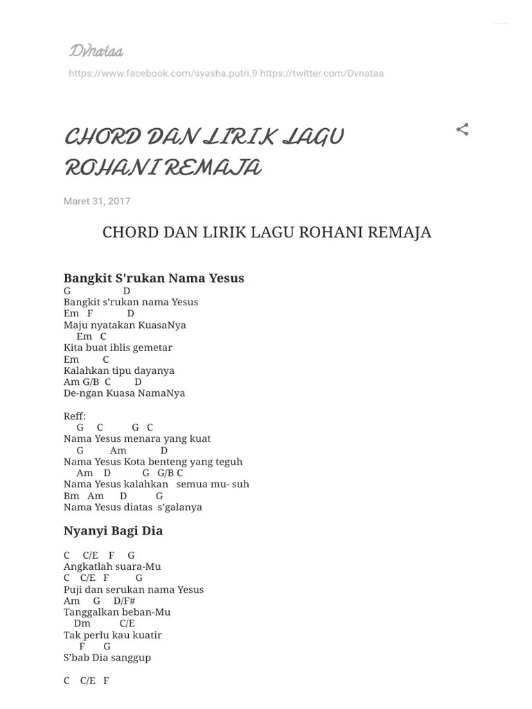 Bangkit Serukan Nama Yesus Lirik Chord - Galeea