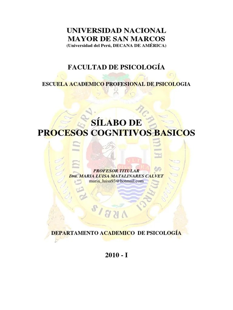 Procesos Cognitivos | Descargar Gratis PDF | Percepción | Memoria