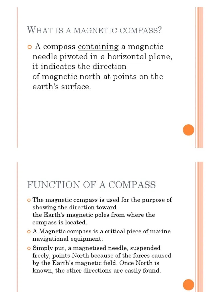 Magnetic Compass Pdf Pdf Compass Water Transport