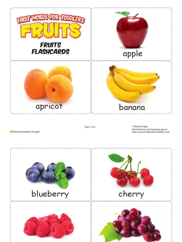 Fruits flashcards set 2