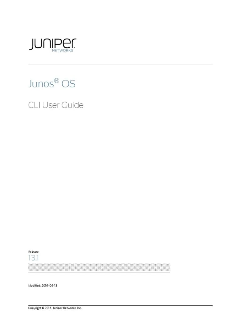 Junos Cli PDF | Download Free PDF | Command Line Interface | System ...