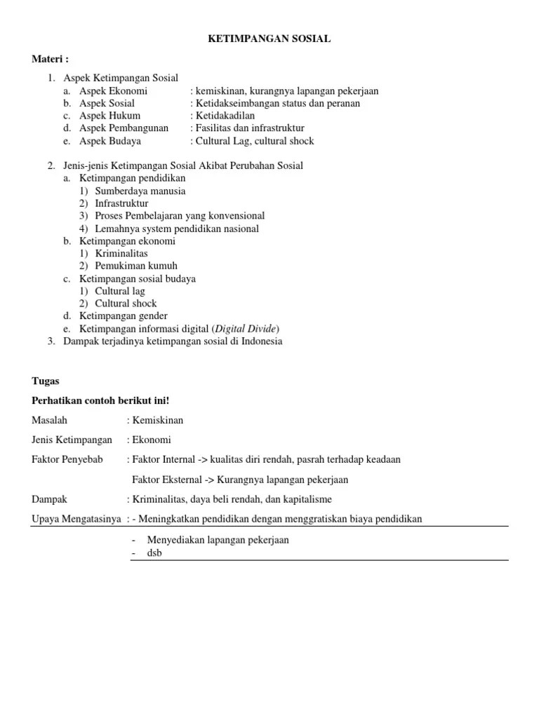 LKPD (Ketimpangan Sosial) | PDF