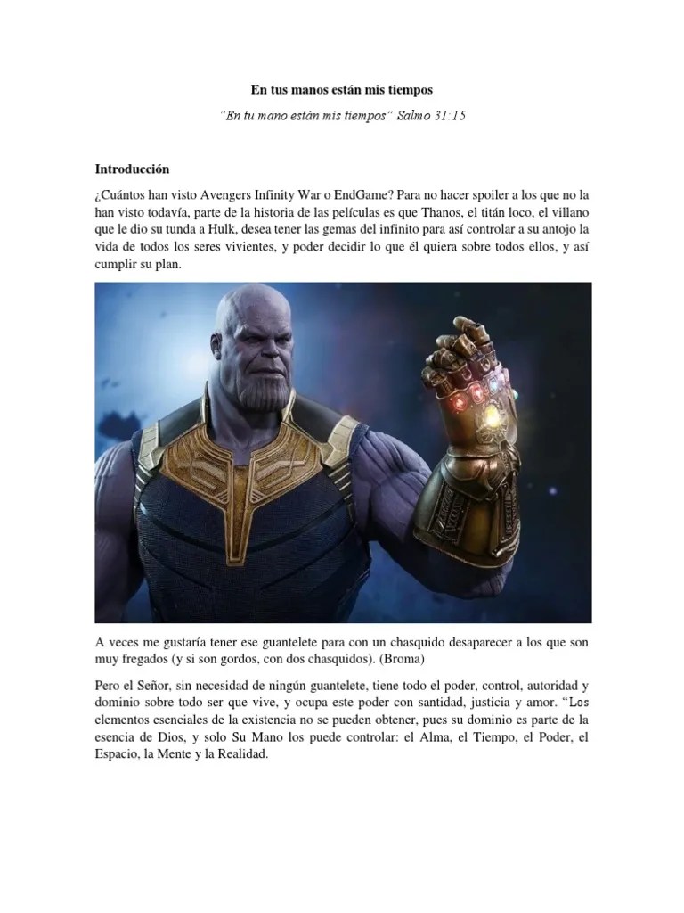 En Tus Manos Están Mis Tiempos | PDF | Dios | Pecado