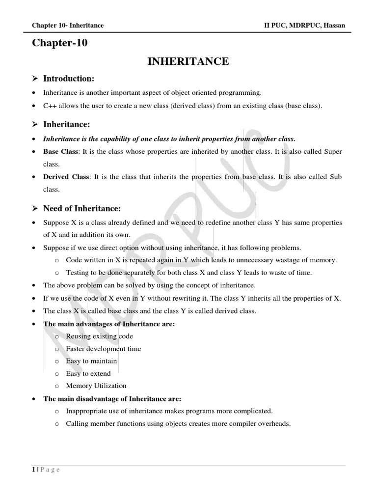 An Overview Of Inheritance In C++ With Examples Of Public, Private And ...