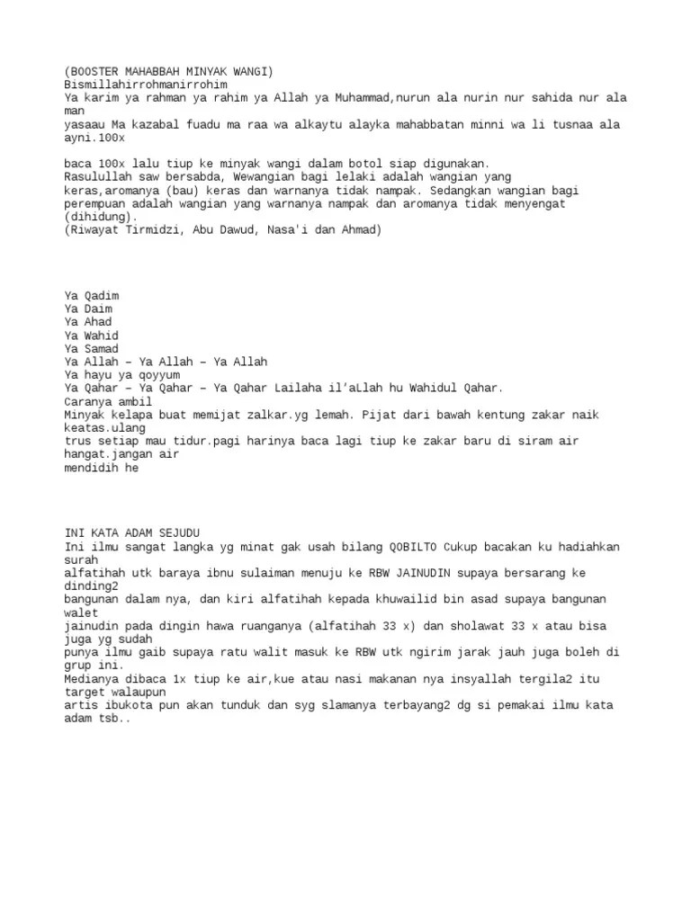 Pendiri & pengasuh majlis dzikir santri mbambung duniawiyyah. Booster Mahabbah Minyak Wangi