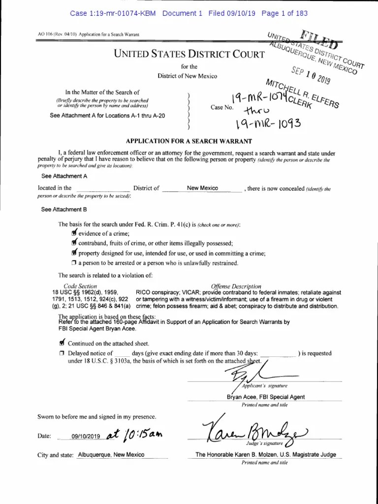 SNM Search Warrant Affidavit | PDF | Sources | Library Science