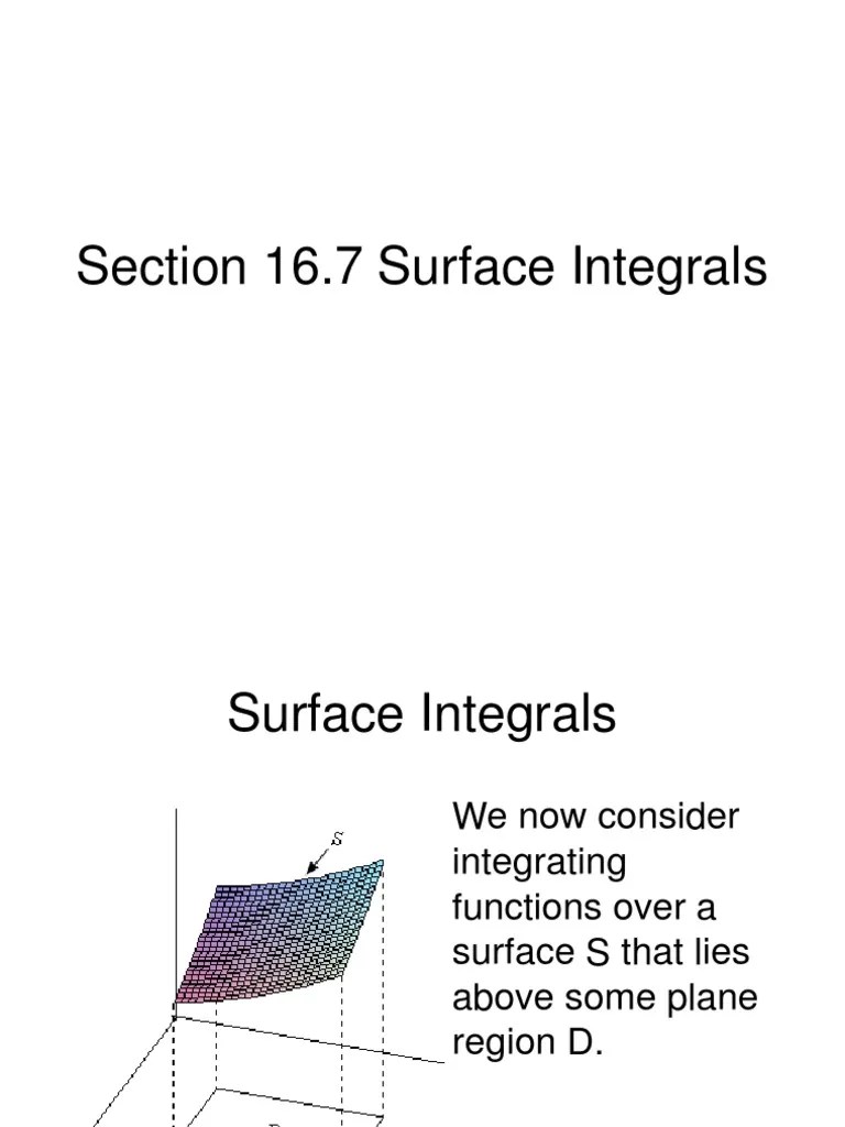 Surface Integrals | PDF | Integral | Theoretical Physics