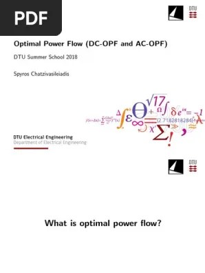 Dc Acopf Summerschool2018 Mathematical Optimization Ac Power