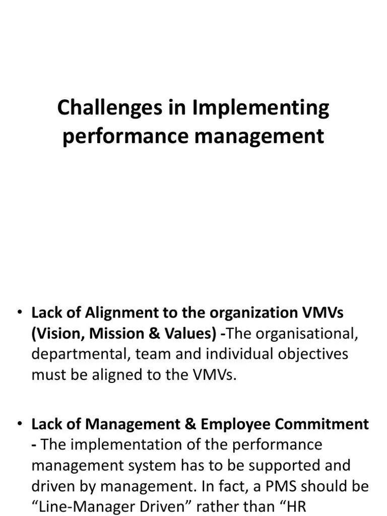 Challenges In Implementing Performance Management | PDF | Performance ...