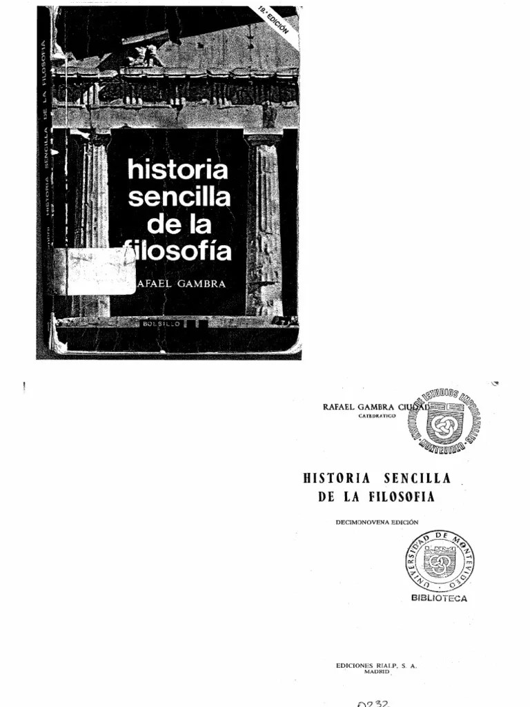 Gambra Rafael Historia Sencilla De La Filosofia PDF | PDF
