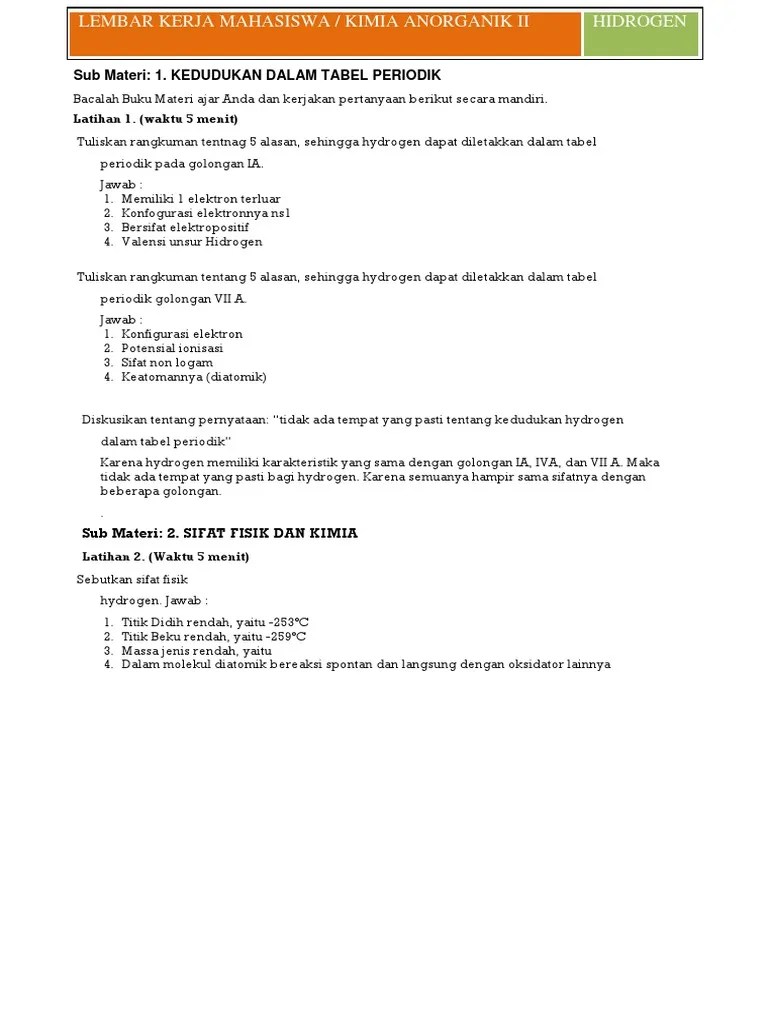 LKM Anor2 - Hidrogen | PDF