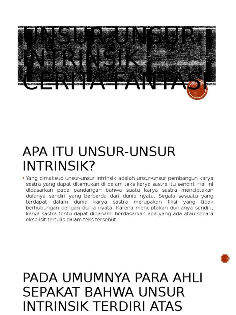 Unsur Cerita Pengertian Intrinsik Dan Juga Ekstrinsik 