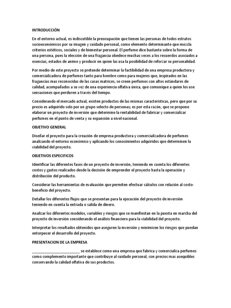 Evaluacion De Proyectos | PDF | Pequeñas Y Medianas Empresas | Perfume