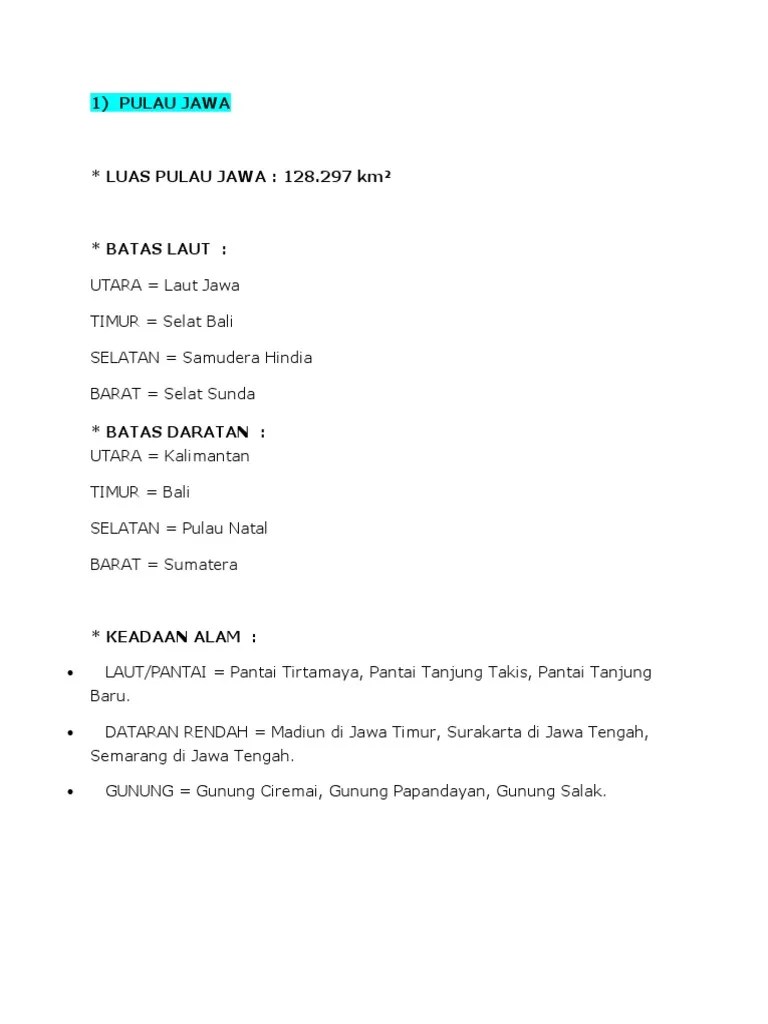Kondisi Geografis Pulau | PDF