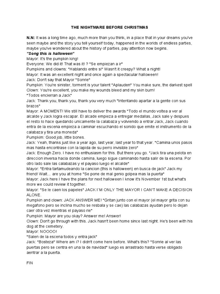 The Nightmare Before Christmas PDF | PDF | Halloween