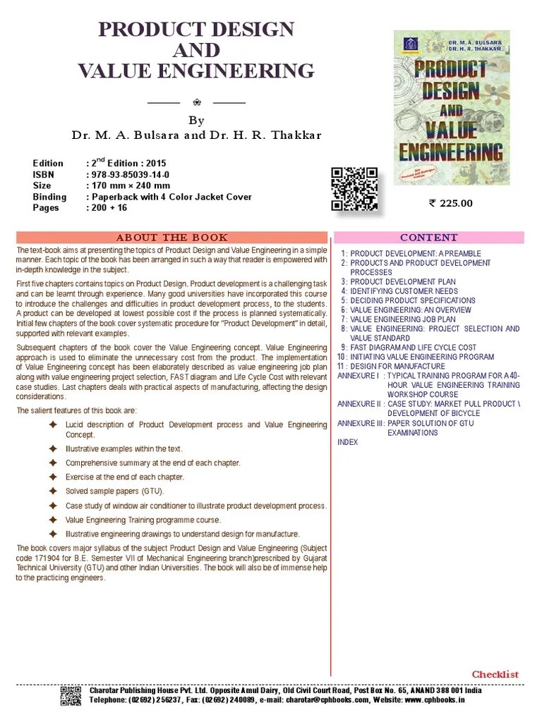 Product Design And Value Engineering | PDF | New Product Development | Product (Business)