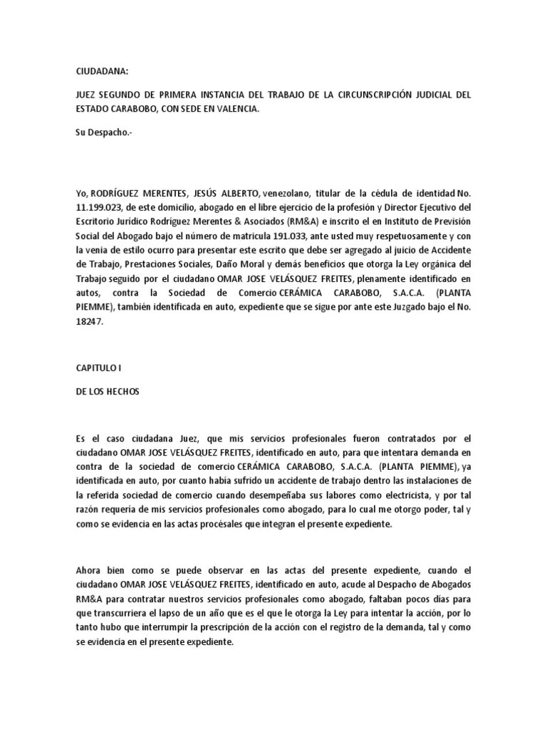 Demanda Intimacion De Honorarios | PDF | Demanda Judicial | Estatuto De Limitaciones