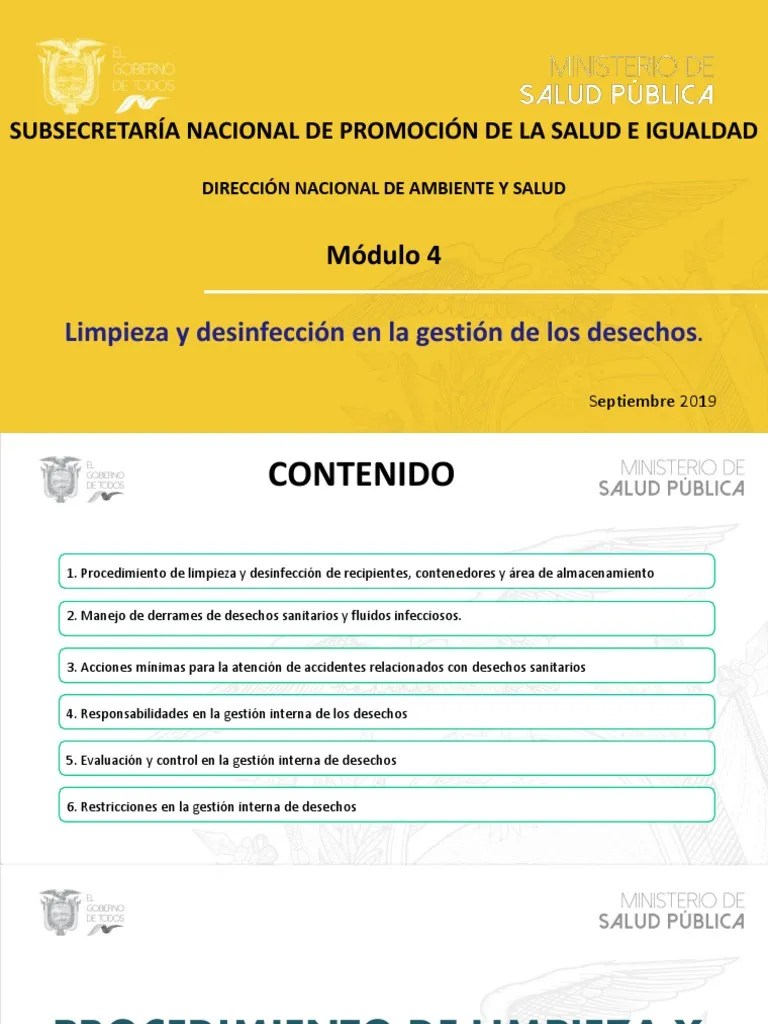 Módulo 4 CAPACITACION MSP | PDF | Residuos | Hospital
