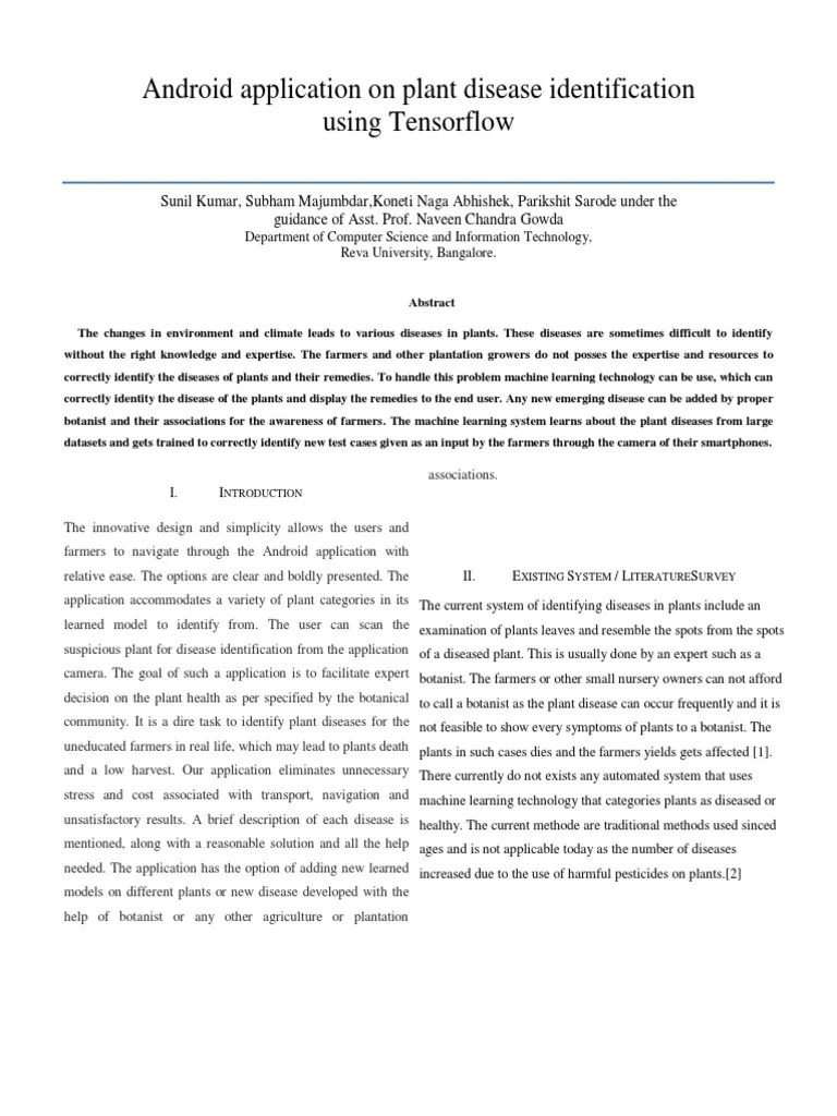 Plant Disease Identification Using Machine Learning | PDF | Machine ...