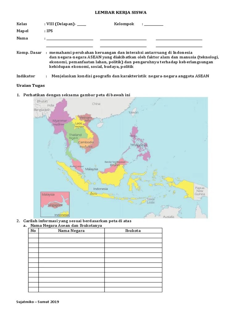 Peta Asean Beserta Ibukotanya – Goreng